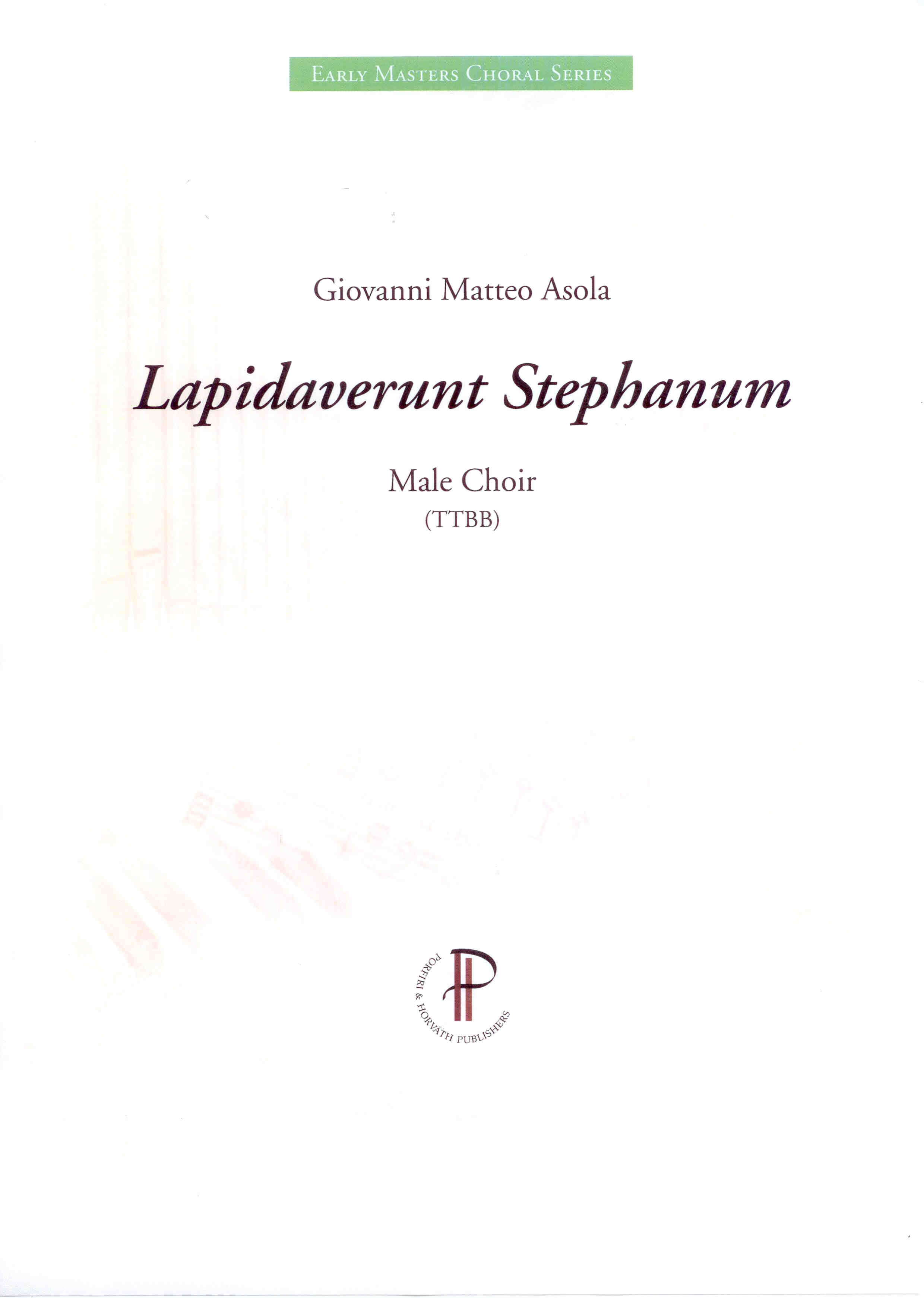 Lapidaverunt Stephanum - Show sample score